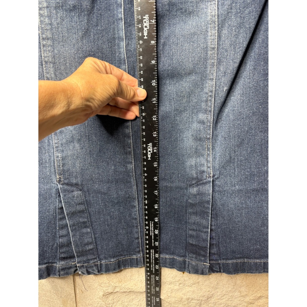 Sonoma Life + Style Womens Denim Pencil Skirt Dark Wash Blue Size 12 Stretch - Picture 6 of 8